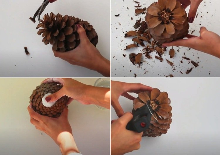 Výroba čajových sviečok z šišiek - DIY návod na jesenné dekorácie