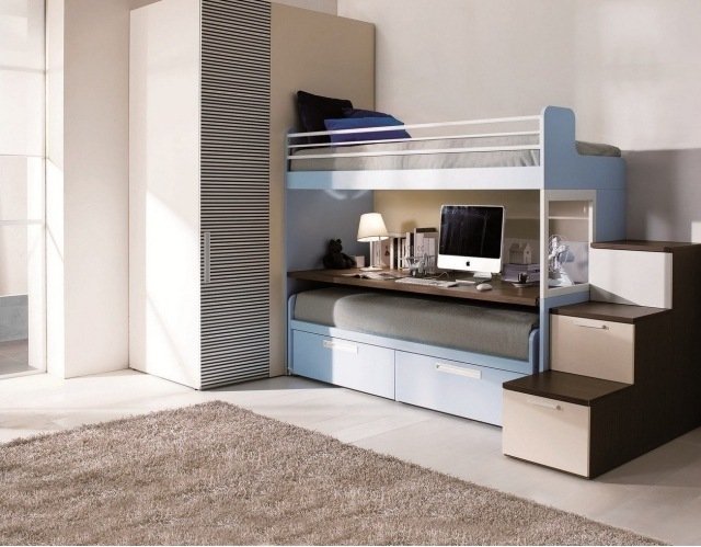 izba teenager koberec našuchorený trendy výzdoba nápady schody