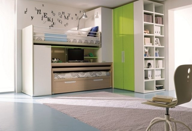 miestnosť pre mladých teenagerov svetlé jednoduché nápady na dizajn