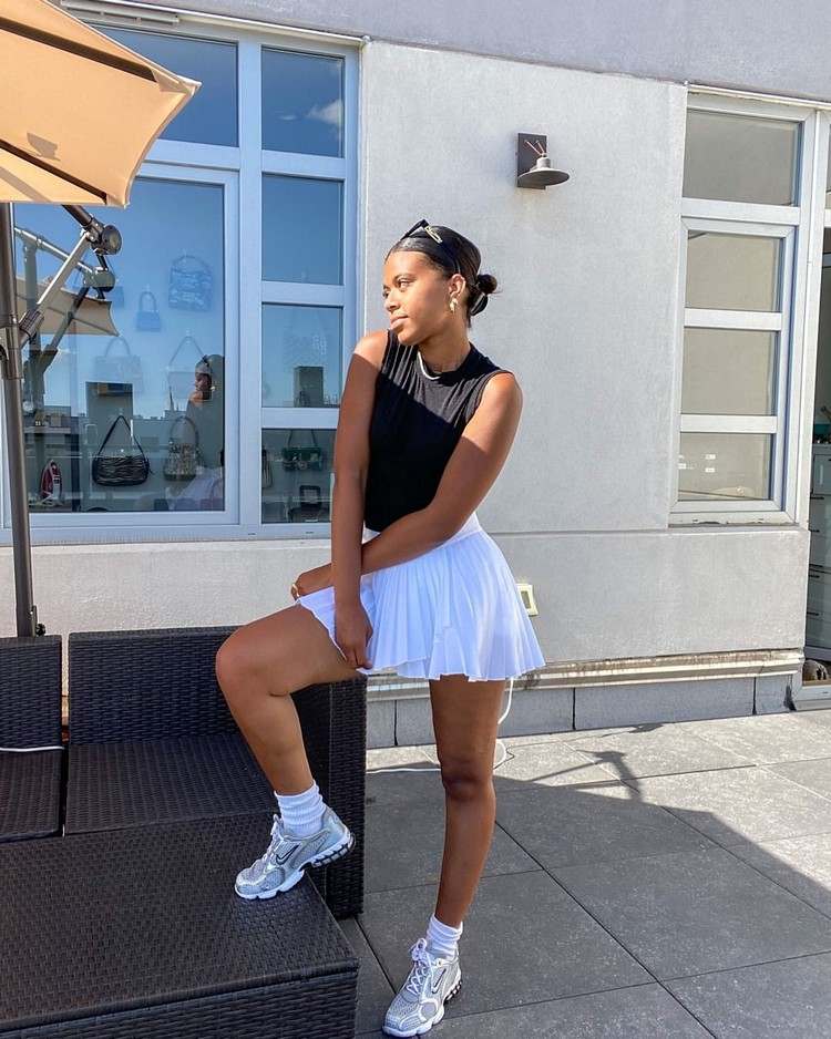 Crop Top kombinovaná tenisová sukňa pre letné módne trendy pre ženy