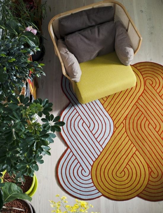 Dizajn koberca Zaujímavé vzory Dizajn koberca Zaujímavý geometrický vzor