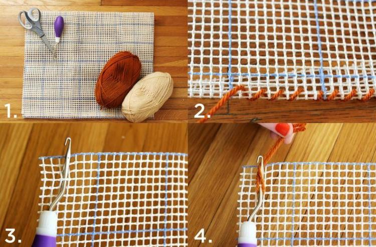 koberec-vyrob si-si-siet-tkanie-vlna-hnedo-béžová