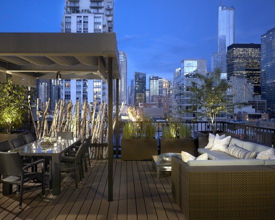 strešná terasa jedálenský kút baldachýn ratanová sedacia súprava jedálenský nábytok