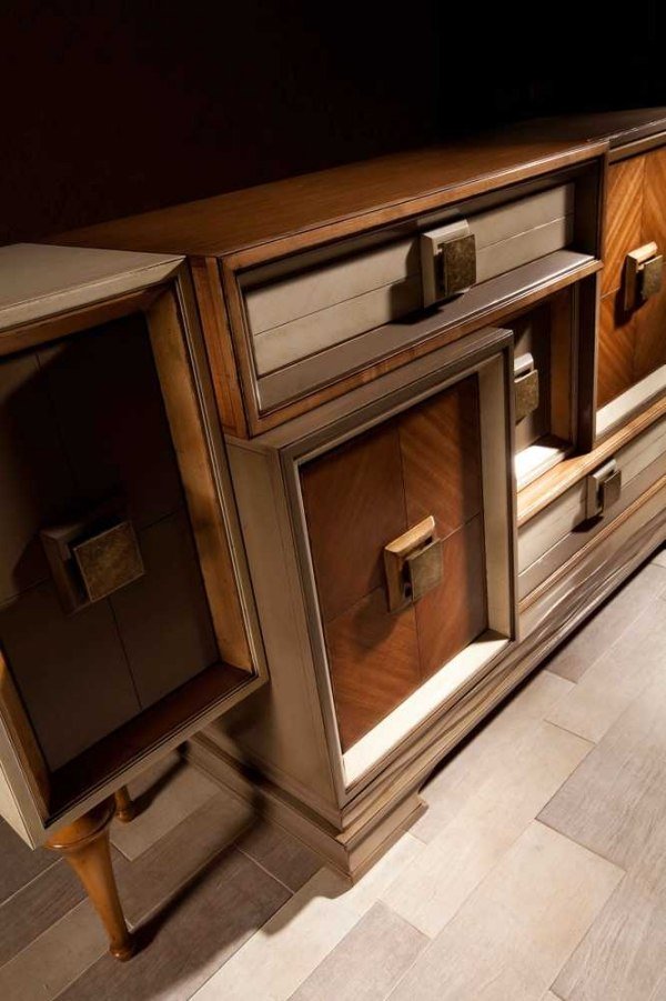 asymetrický príborník-dizajn Dinastia-drevená dyha