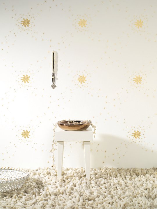 vzor tapeta detská izba dekorácia steny zlaté hviezdy biela vzor tapety detská izba zlaté hviezdy biela