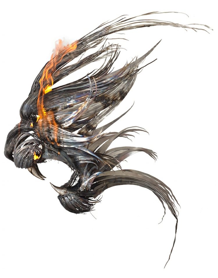 Socha tigra bola vyrobená z celkovo 4000 kovových pásov sochy zvierat vyrobené z kovového tigrieho dezénu zuby kožušinové pruhy