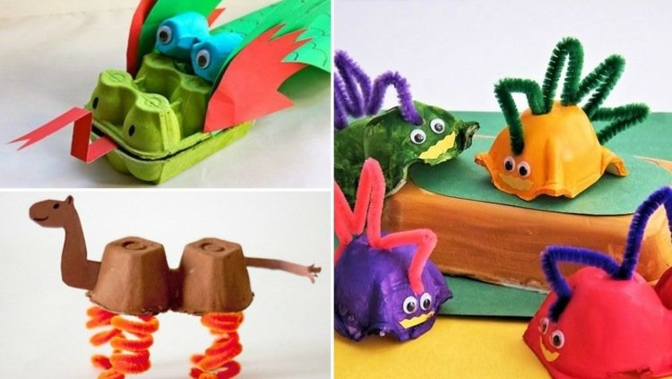 škatuľka na drotárstvo-vajcia-deti-hra-drak-ťava-dinosaurus-čistič rúrok