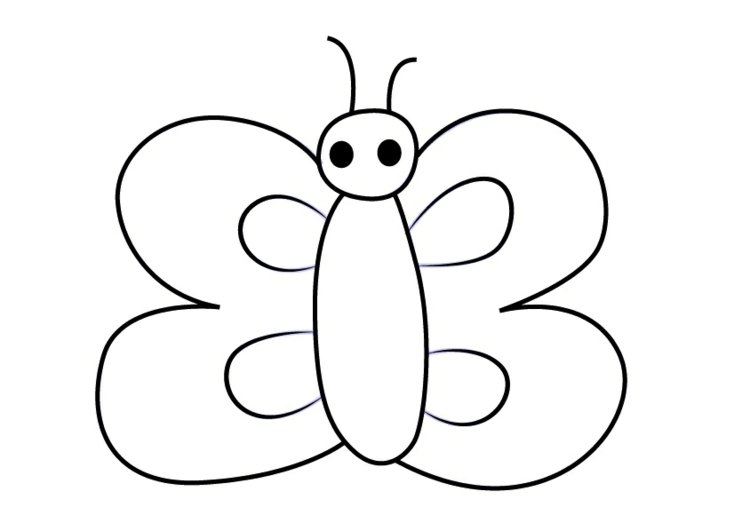 Pomocou čísla 3 nakreslite motýľovi krídla