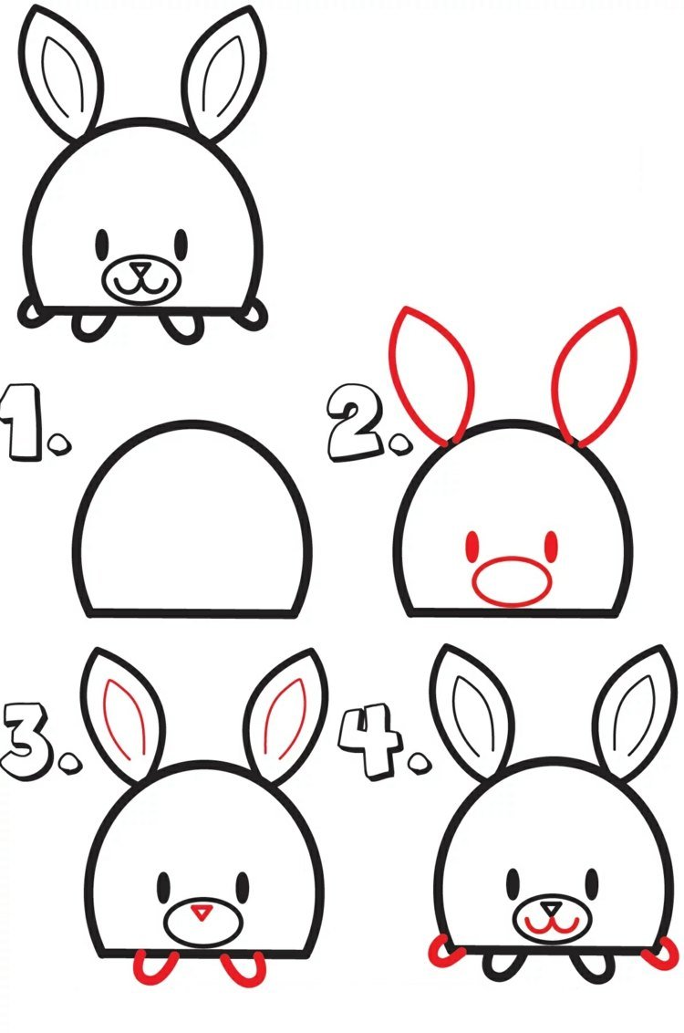 Maľba zvierat s písmenami - zajačik od písmena D.