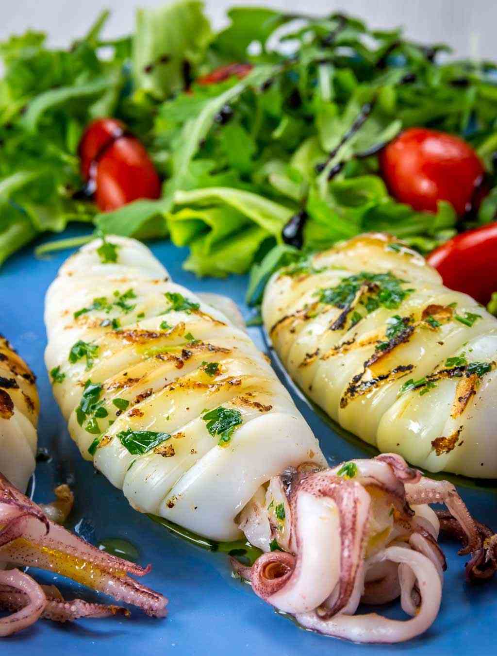 Recept na domácu chobotnicu grilovaný šalátový paradajkový balzamikový octový dresing