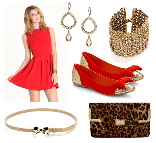 ležérny elegantný outfit Silverster 2015 šaty ružovo zlaté trblietavé šperky