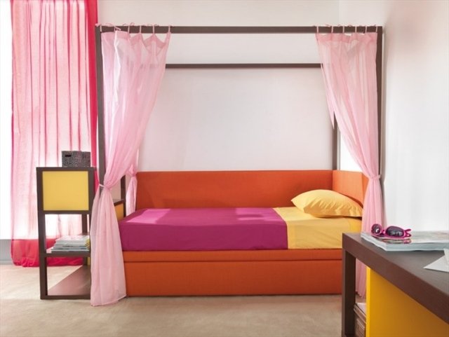 nábytok detská posteľ s baldachýnom detská izba-dievčenská izba z masívu-drahé deti