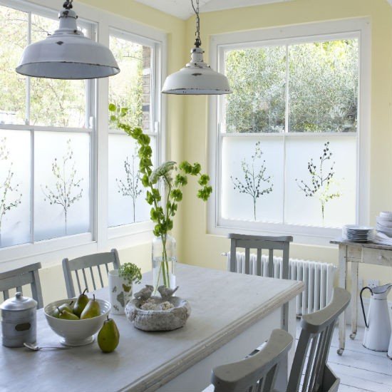 Nápady na kuchynskú okennú dekoráciu fólia súkromná obrazovka