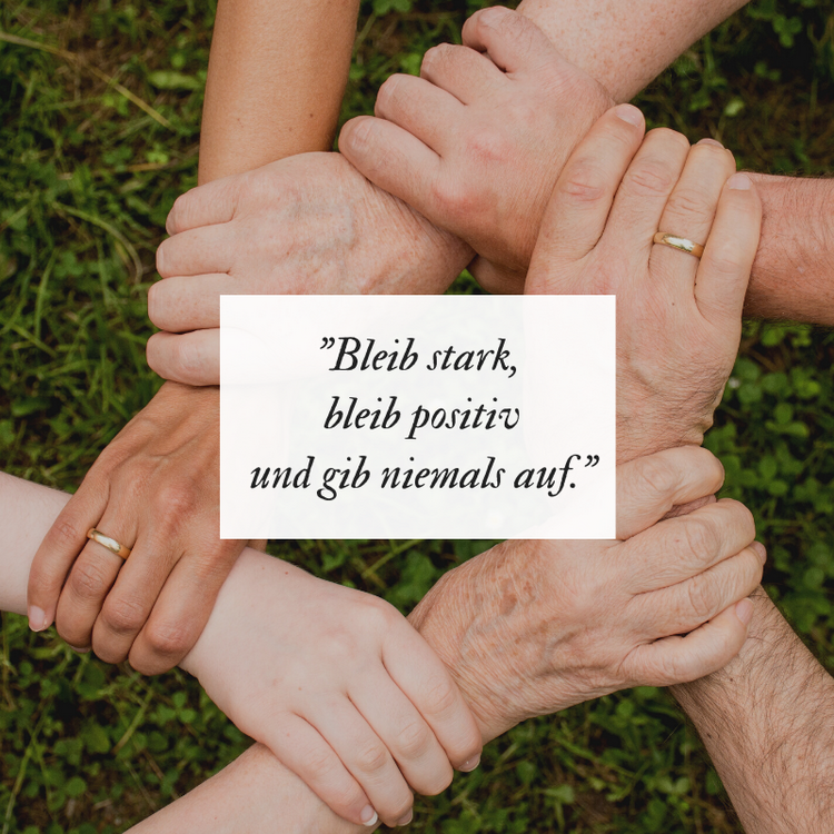 zostaňte pozitívni a povedzte, nikdy sa nevzdávajte
