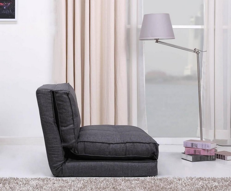 kreslo-kreslo-rozkladací matrac-antracitovo-sivá