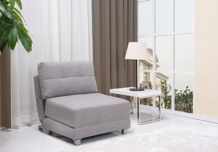 Kreslo v detskej izbe obývačka-posteľ pre hostí-sivá-moderná