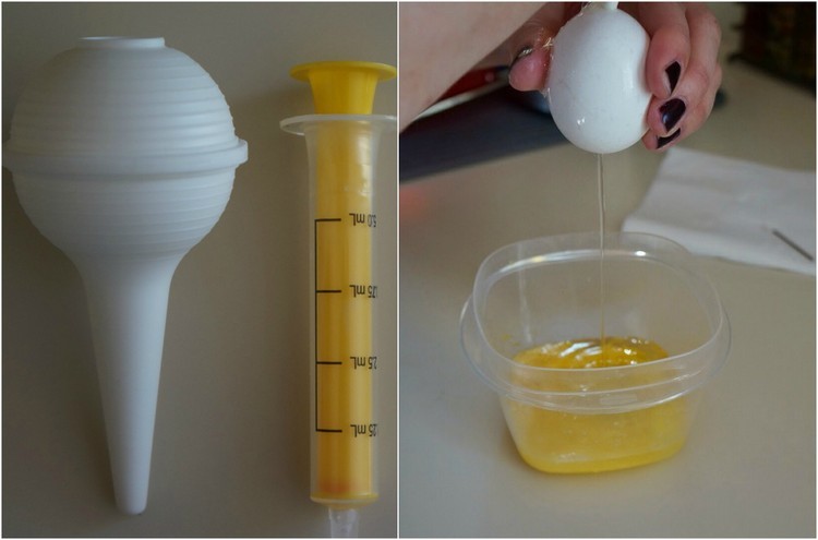 Farbenie veľkonočných vajíčok-vyfukovanie-návod-pumpa-striekačka