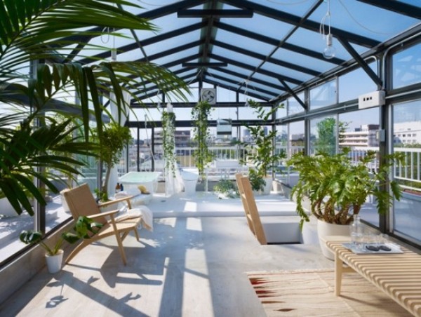 Zimná záhrada plne zasklená poloha slnečné steny obývacia izba vonkajší dizajn