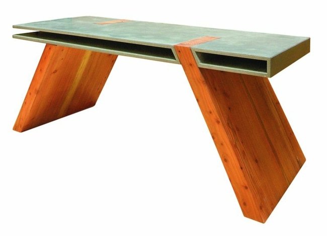 Jedálenský stôl kreatívny dizajn prvky z dreveného betónu Dizajnové detaily drevenej konštrukcie