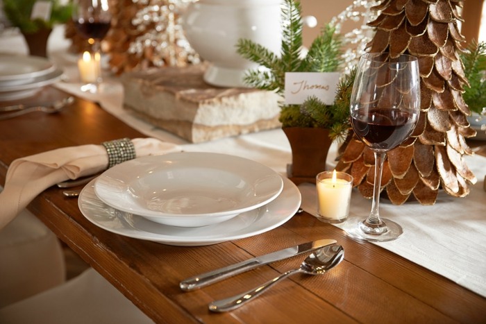 Vyrobte si vianočné dekorácie na stôl sami, obrúsky, skladacie prstene