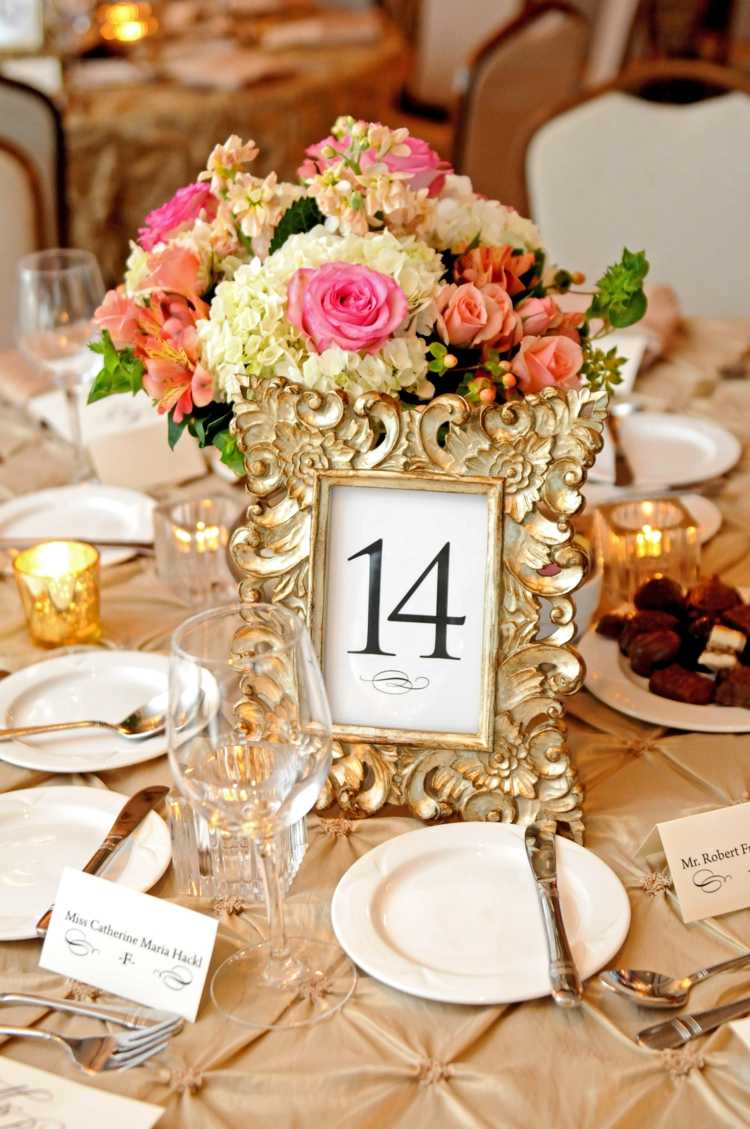 dekorácia stola zlatá svadba rám obrazu ročník číslo tabuľky