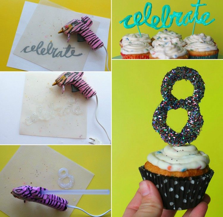 skvele drotarne napady-horuce-lepidlo-pištole-dekorácie-torty-cupcakes-urobte si-písmene-číslice