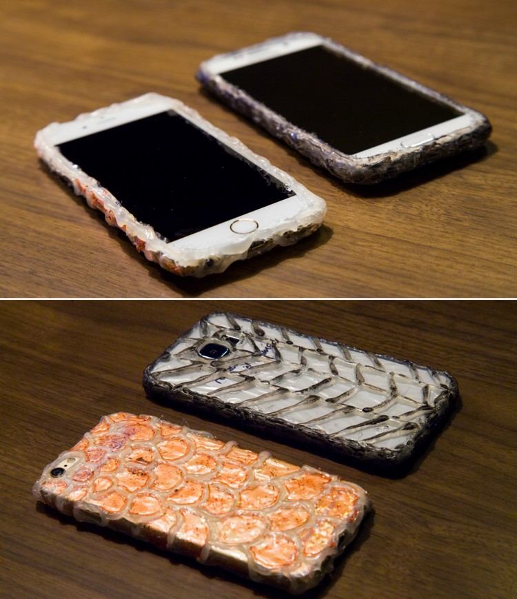 nápady na drotárstvo-triky-puzdro na smartfón-vyrobte si sami hot-lepidlo-pištoľ