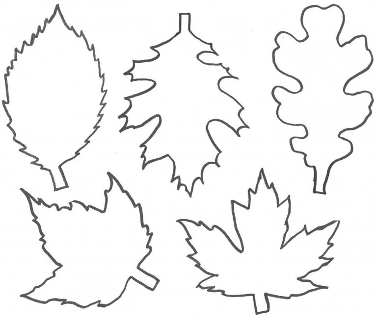 Krásne jesenné listy na vystrihnutie pre girlandy, obrázky na oknách a iné ručné práce