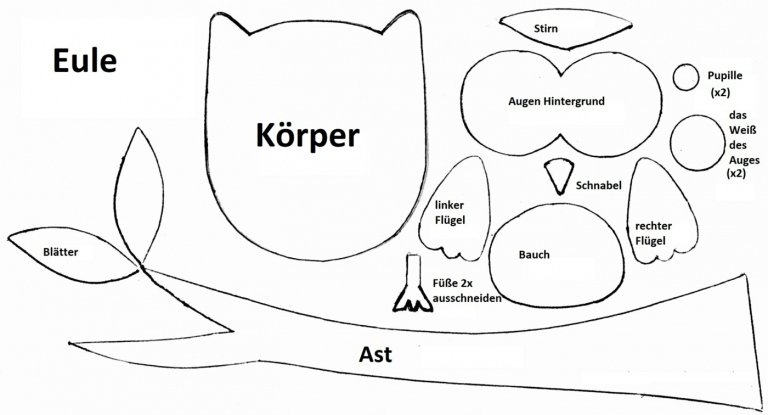 Vytvorte si vlastnú sovu s prvkami, ktoré chcete vystrihnúť a zlepiť