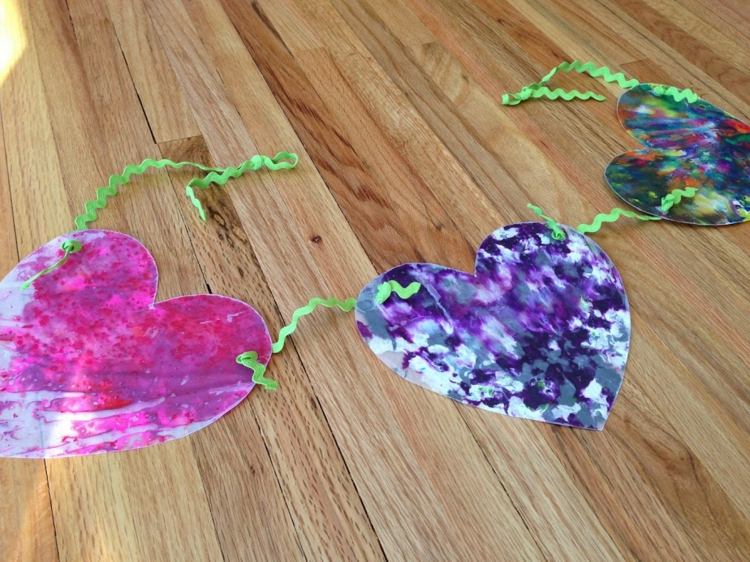voskové pastelky so srdiečkovým voskom nápady na sušenie taveniny