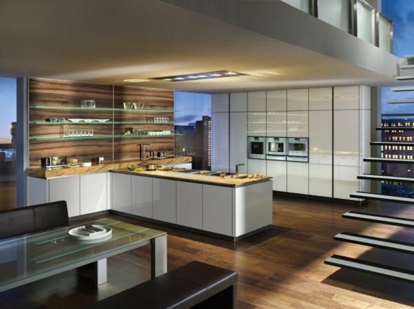 moderné kožené lavice, sklenené police do kuchyne moderné-kožené-lavice-kuchynské-sklenené police