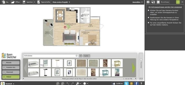 3D online plánovač bytov Rozhranie a nástroje RoomSketcher 3d-online-plánovač obytného priestoru-RoomSketcher-Rozhranie-plánovanie pôdorysov