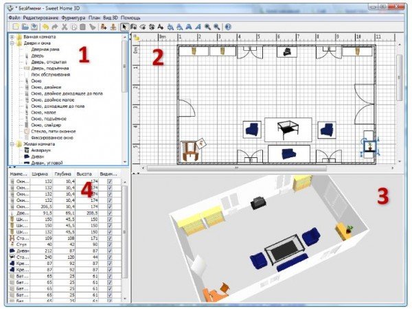 Naplánujte si sladký domov 3D zadarmo sweet-home-3D-plan-bezplatne