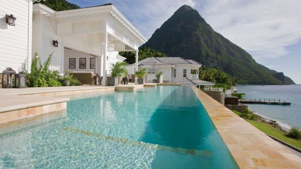 Rezidencia St-Lucia-Vila Bazén Cukor-Pláž Výhľady-Výhľady na more Rezidencia St-Lucia Luxury Villa Sugar Beach View Top hotelové bazény