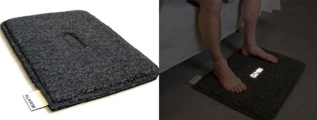 moderný dizajn budíka, vypnutie kobercového LED stojana kreatívne návrhy budíka, vypnutie koberca s LED diódami