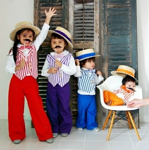 zábavné kostýmy batoľatá Halloween Mardi Gras