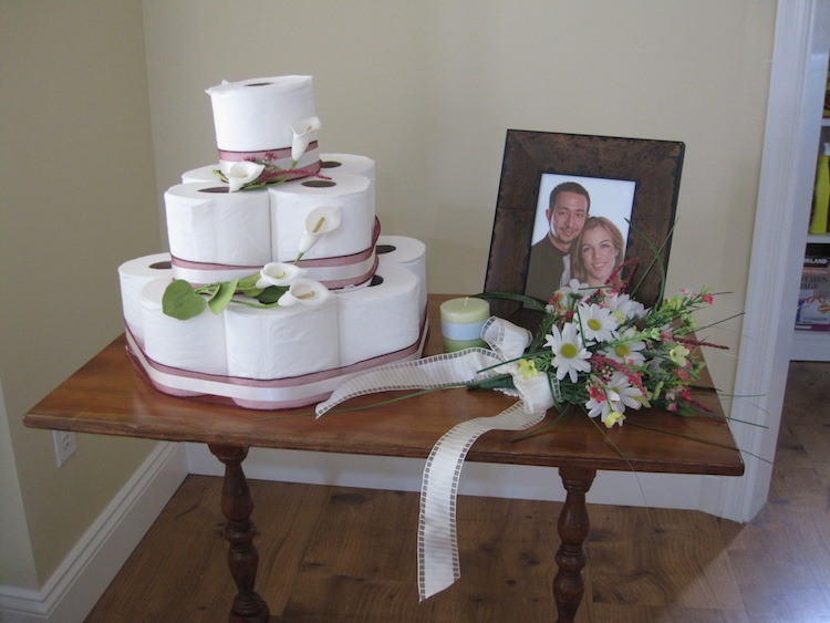 Dort-toaletný papier-urob si sám-svadba-deko-kala