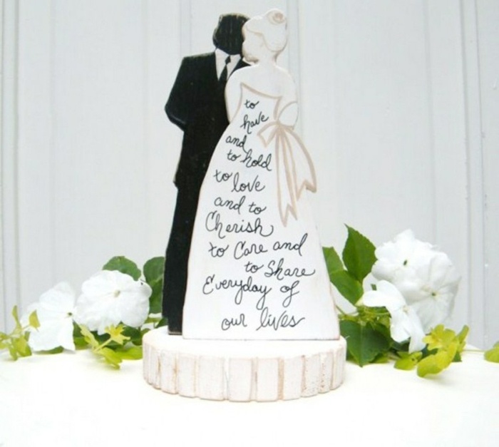 Nápady na nadpis pre novomanželov vystrihnuté z papiera