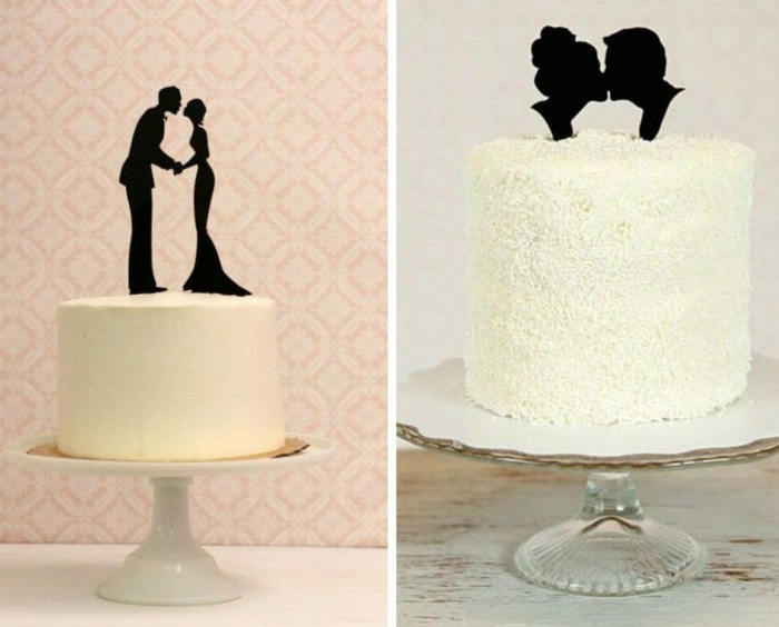 Nápady novomanželov silueta vystrihnutá z papiera