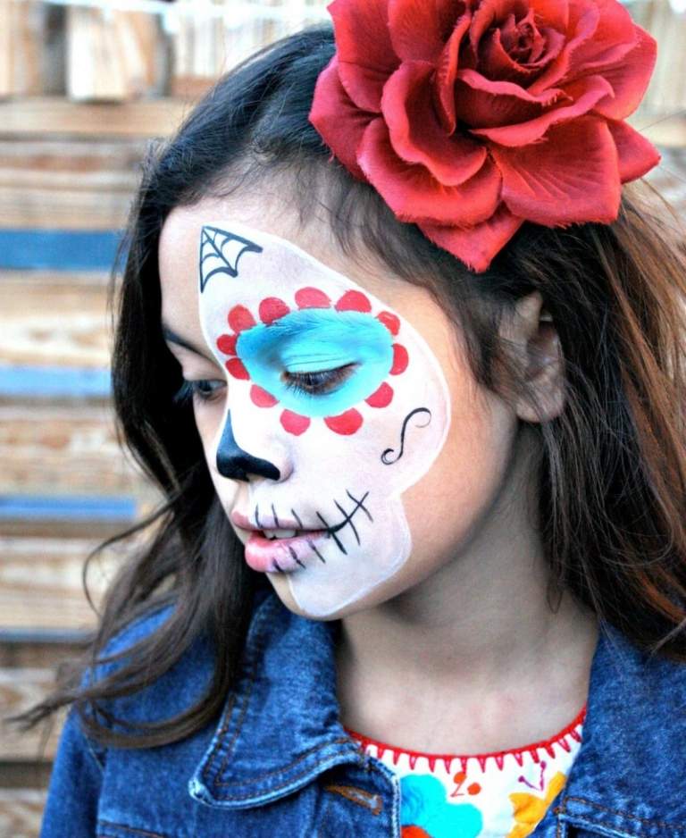 rýchly návod na líčenie pre dievčatá na maľovanie kvetov okolo očí