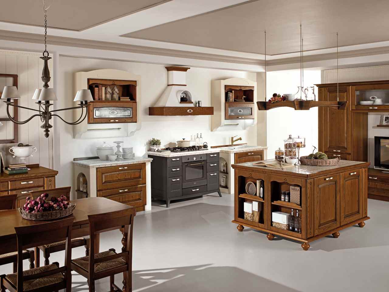 Kuchynský nábytok z masívu Mramorové pulty Kuchynský ostrovný sporák s rúrou Kuchynský nábytok z masívu Mramorové pulty Kuchynský ostrovček s elektrospotrebičmi