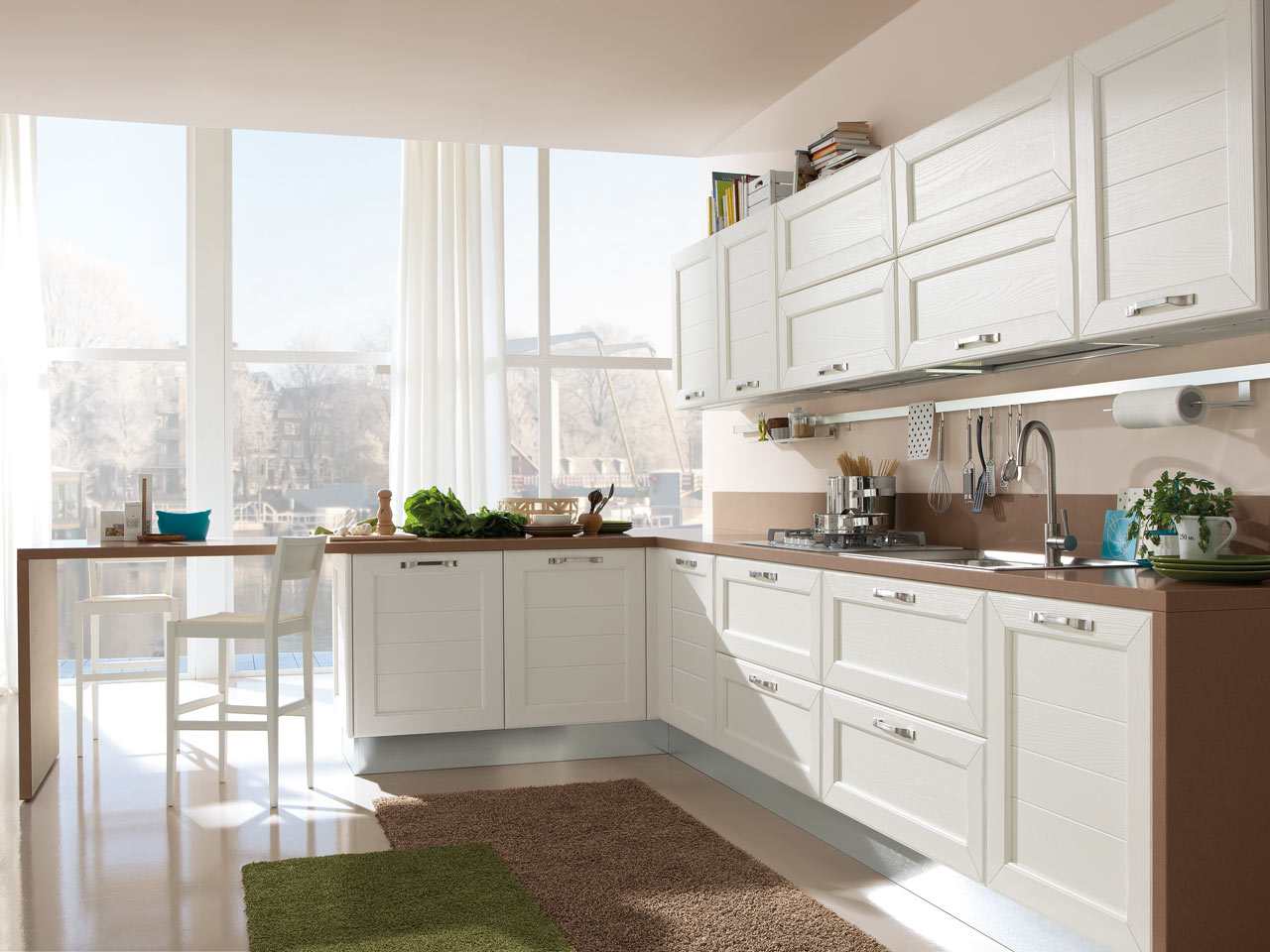 kuchynské štýly kombinujú klasický a moderný mestský kuchynský dizajn s talianskym dizajnom kuchynské štýly kombinujú biely-klasický moderný dizajn kuchyne