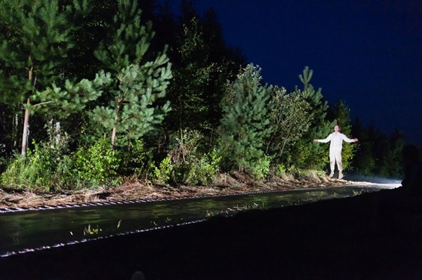 Nočný obrázok Dizajn trampolíny Rusko