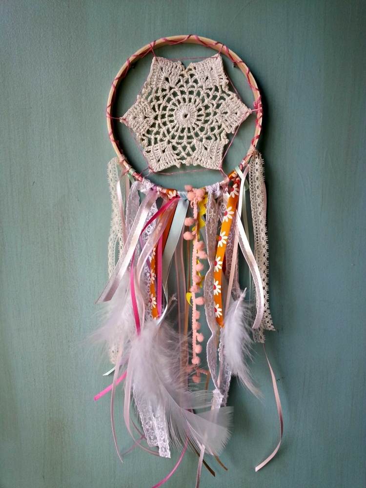 Tinker lapače snov-deti-nápad-ručne háčkované-obrusy-šnúrky