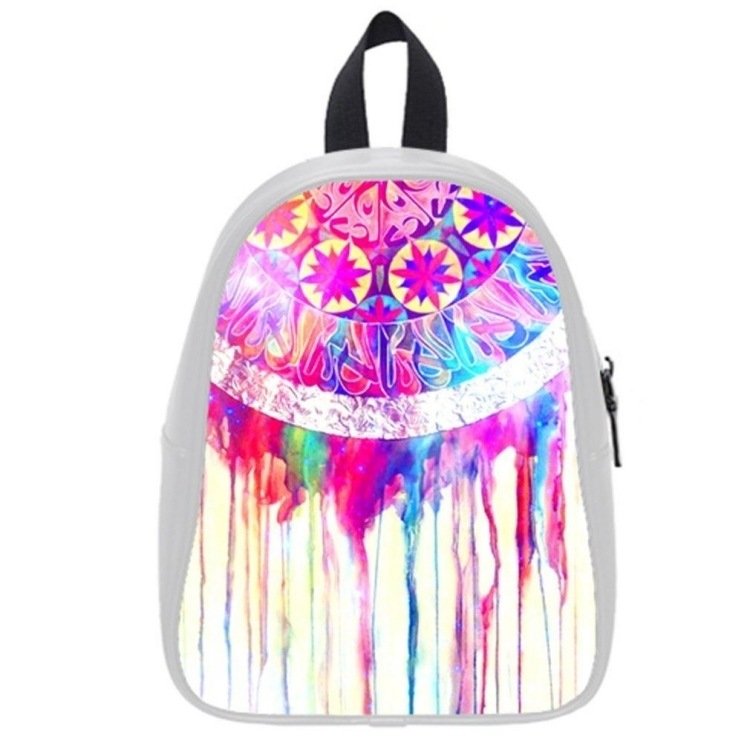 snový-detský ruksak-obrázok-tlač-biela-ružovo-modrá