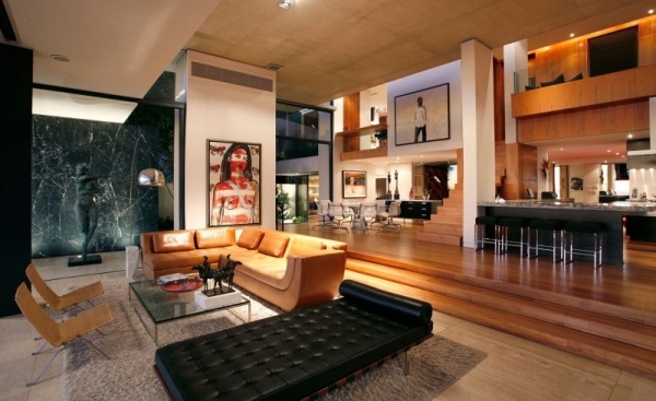 luxusná nehnuteľnosť kožený nábytok z Kapského Mesta