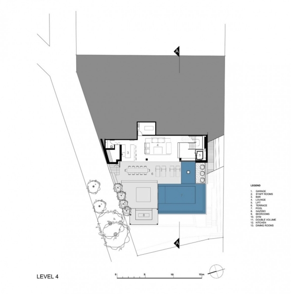 luxusná rezidencia v kapskom meste na štvrtom poschodí