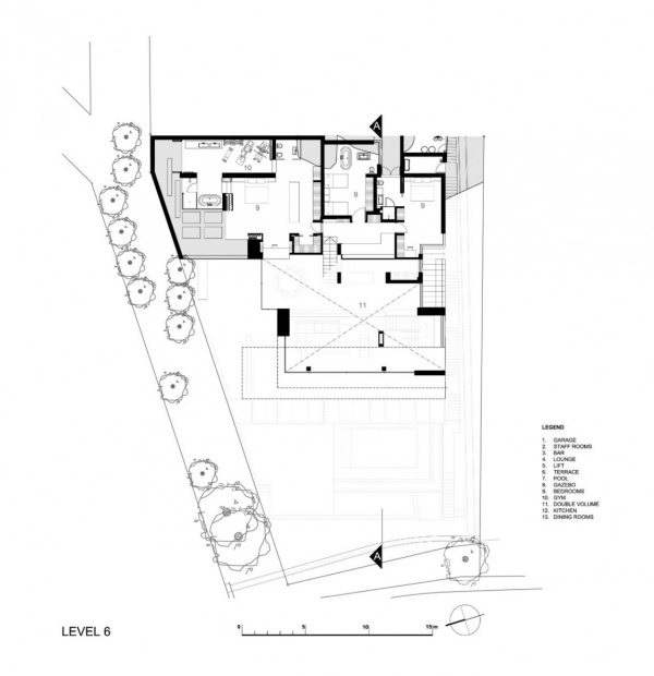 luxusná rezidencia v kapskom meste na šiestom poschodí