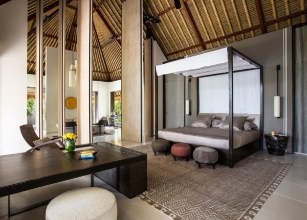 Dizajn hotela v spálni Maledivy Cheval Blanc Randheli Dizajn hotela v spálni Maledivy Cheval Blanc Randheli