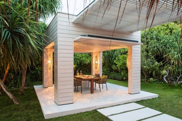 Maledivy hotel Cheval Blanc Randheli záhradný altánok Maledivy hotel Cheval Blanc Randheli záhradný altánok